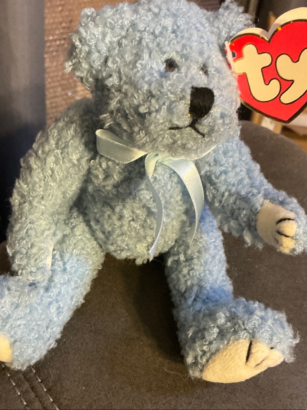 TY Attic Treasures Bluebeary Beanie Babies 1993 Plush Toy
